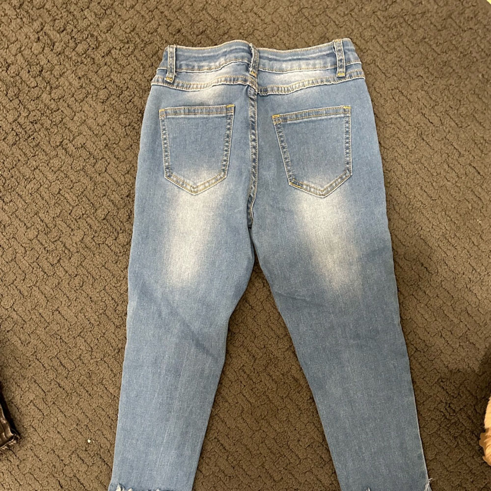 Vintage Havana stretch fringed jeans - size 12